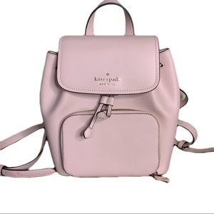 NWOT Kate Spade Darcy Flap Backpack in Rose Smoke style #: wkr00548